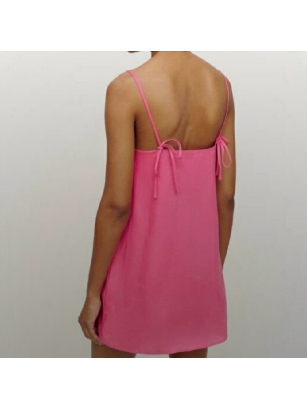 Reformation Aubree Linen Rose Pink Slip Dress Size Small NWOT - Picture 3 of 7